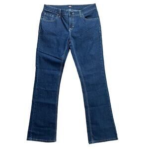 Dickie's Bootcut Denim Jeans Women's Size 6 Reg Relaxed Fit Dark Wash Durable